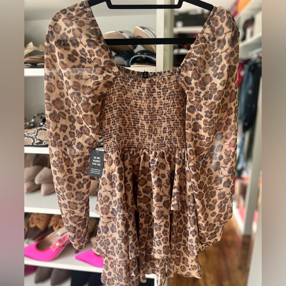 Express Leopard Printer Romper - Picture 3 of 5